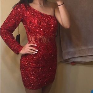 Primavera One shoulder Homecoming dress 3350